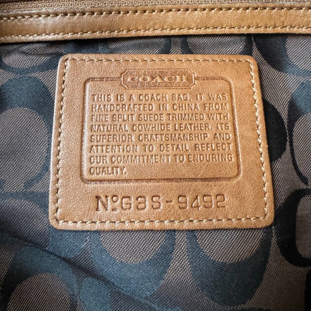 Coach Vintage Suede Brown Hobo Bag Rare Y2K Like New! - Picture 6 of 16